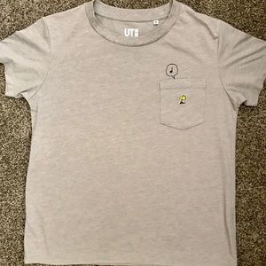 UNIQLO Snoopy / Woodstock Grey Pocket Tee